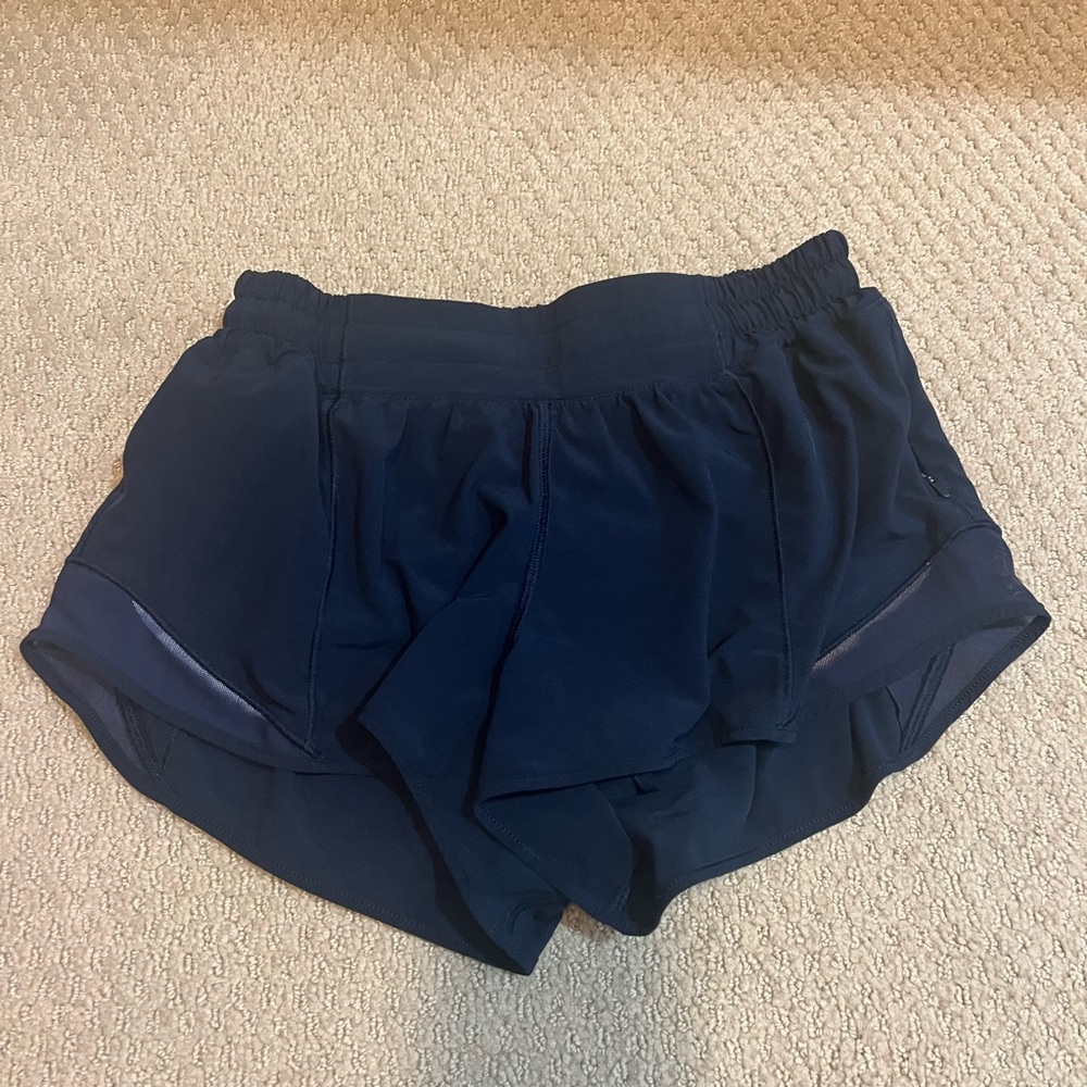 Lululemon navy hotty hot shorts